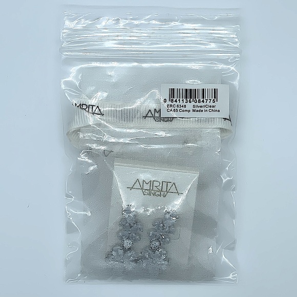 Amrita Singh Jewelry Petunia CZ Flower Drop Earrings Heirloom-quality NWT - Picture 5 of 6